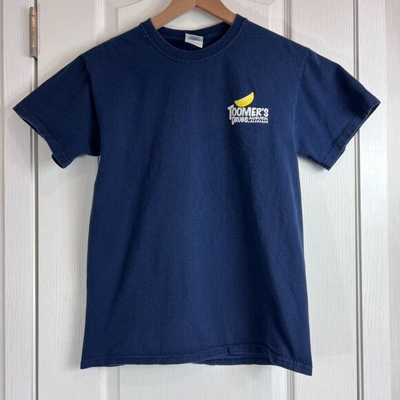 Toomer's Drugs Lemonade Auburn AL Aubie Navy Blue T Shirt Unisex Adult Size S - Picture 1 of 11